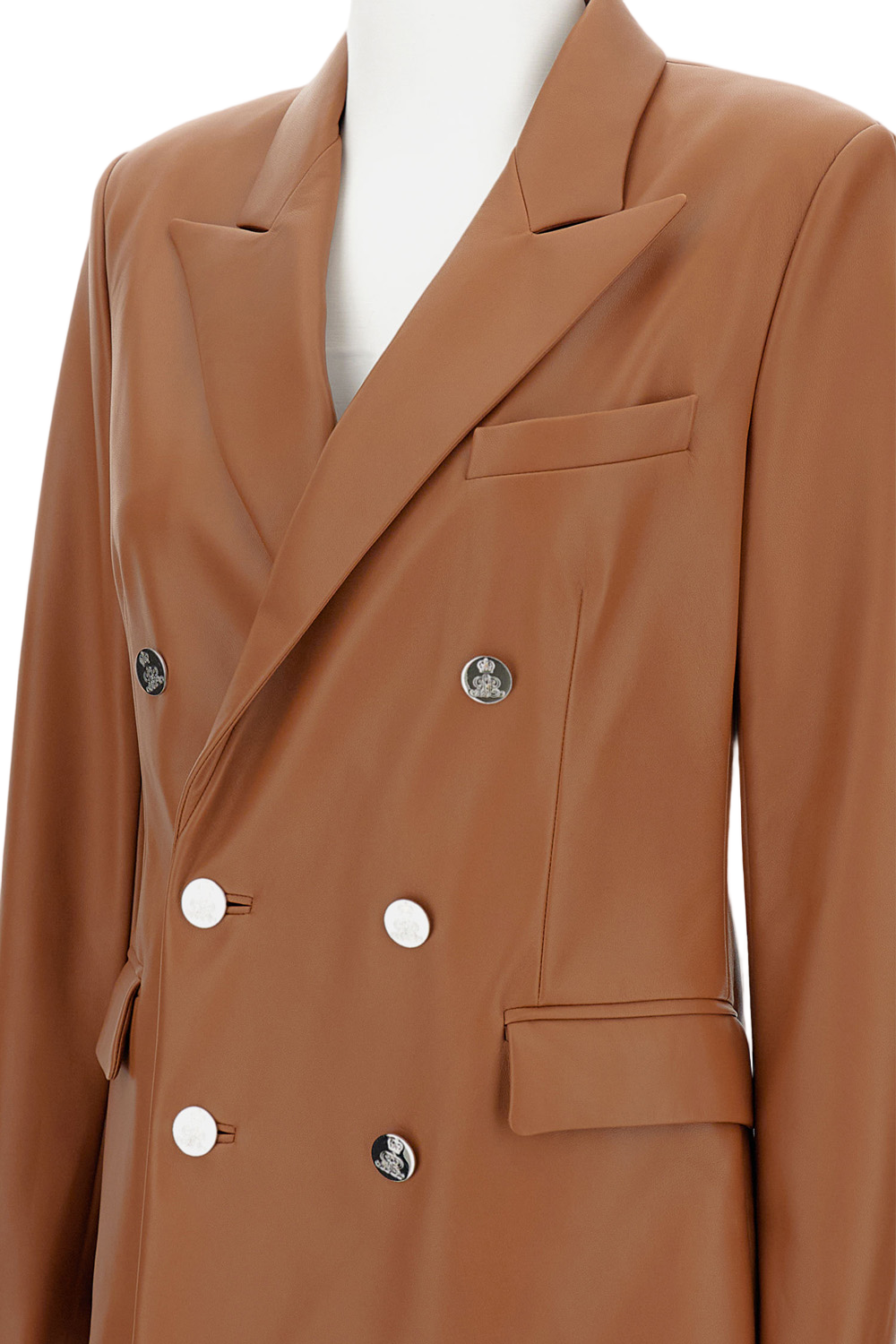 Double-Breasted Leather Camden-Blazer
