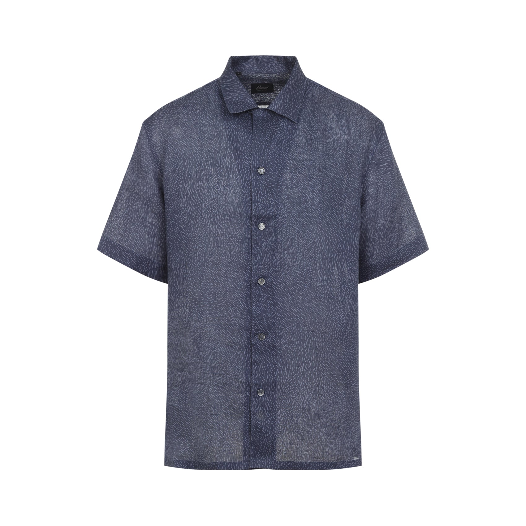 Textured Linen Button-Up Shirt