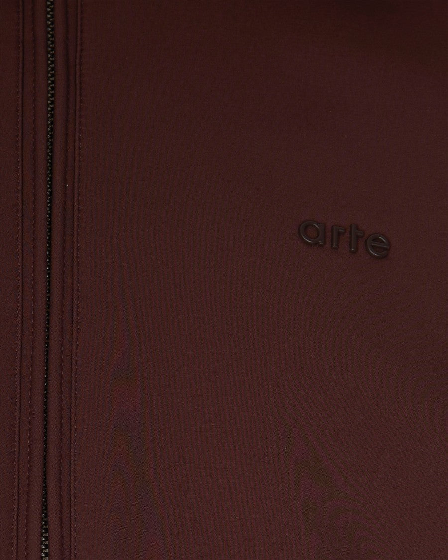 Technical Sherpa And Nylon Brown Giubbino