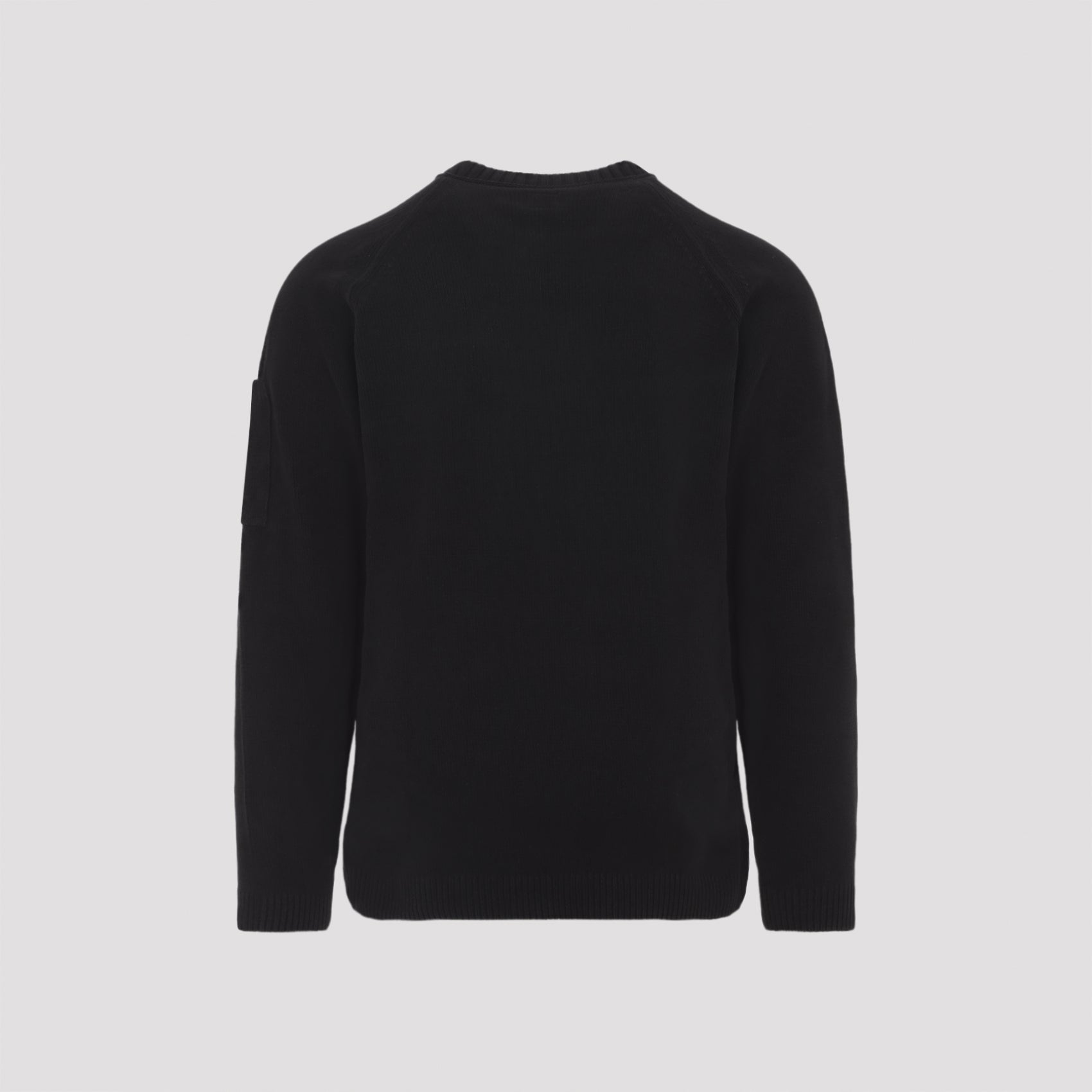 Relaxed Fit Black Cotton Sweater