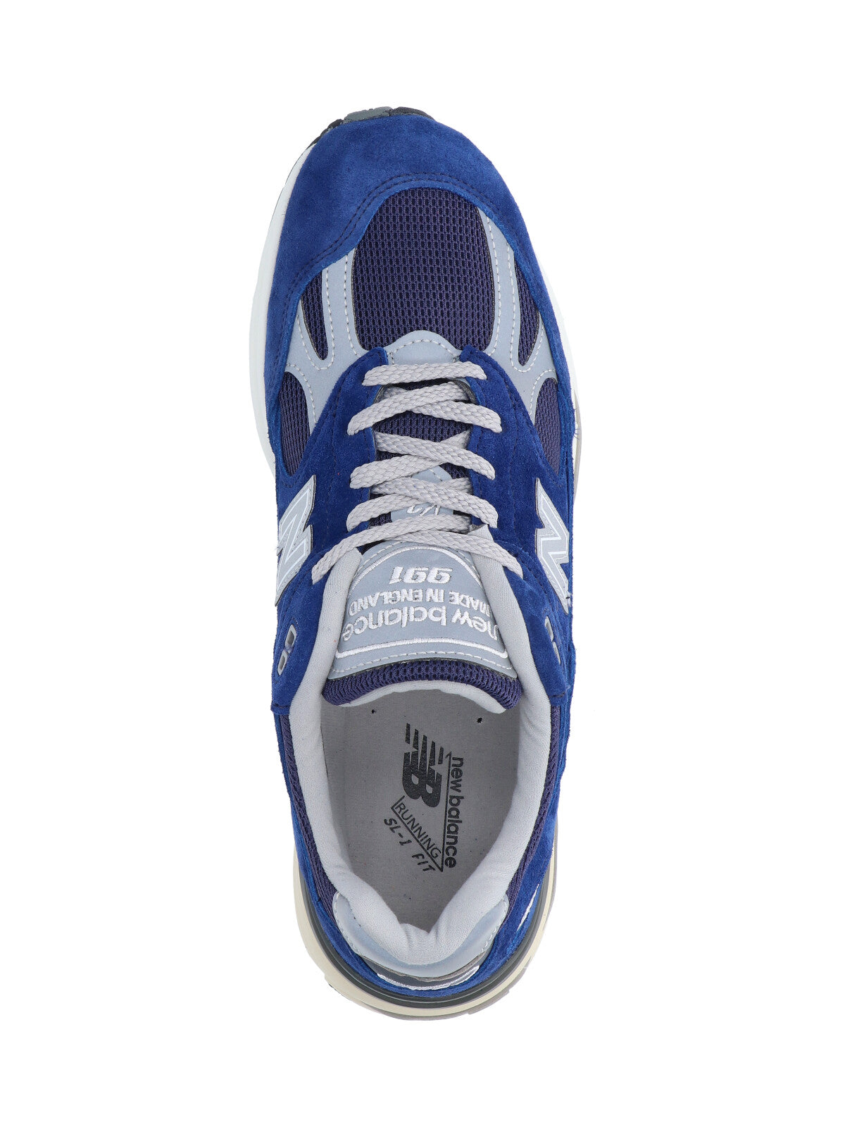 Blue Suede Mesh Low-Top Sneakers