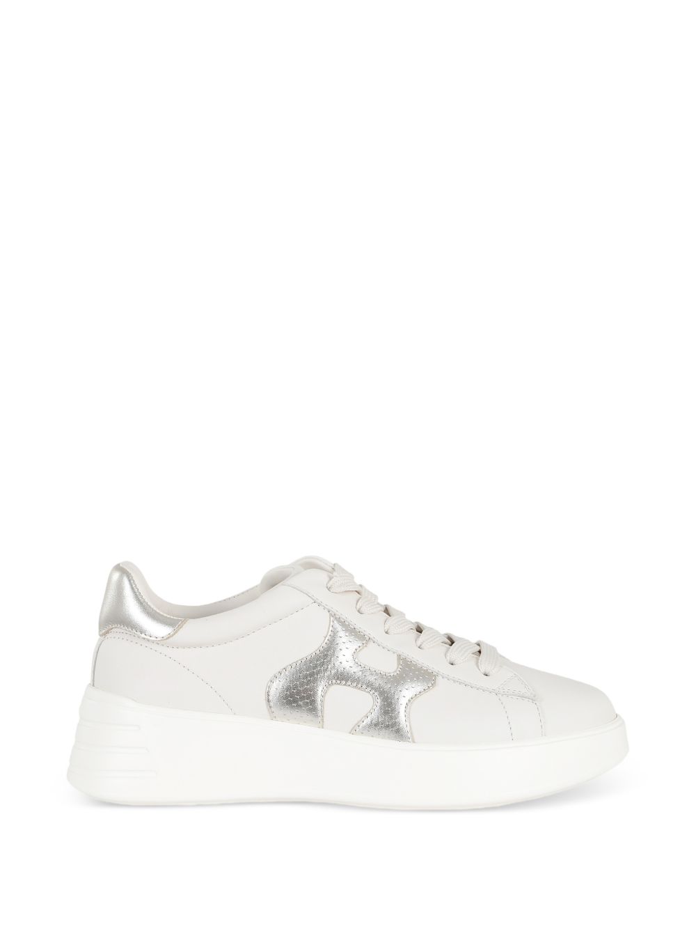 White Leather Flats