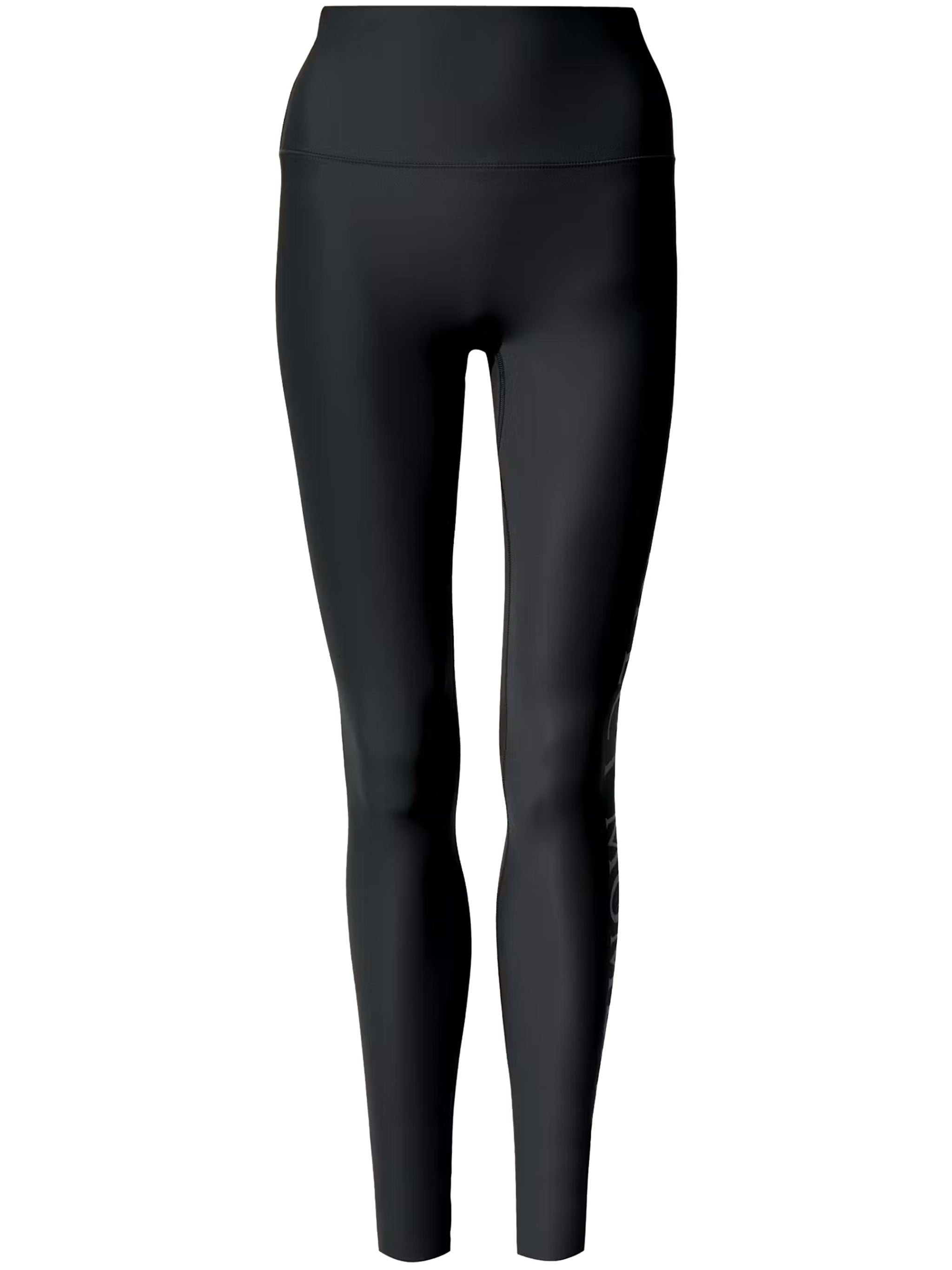 Black High-Waist Graphic Trekking Leggings