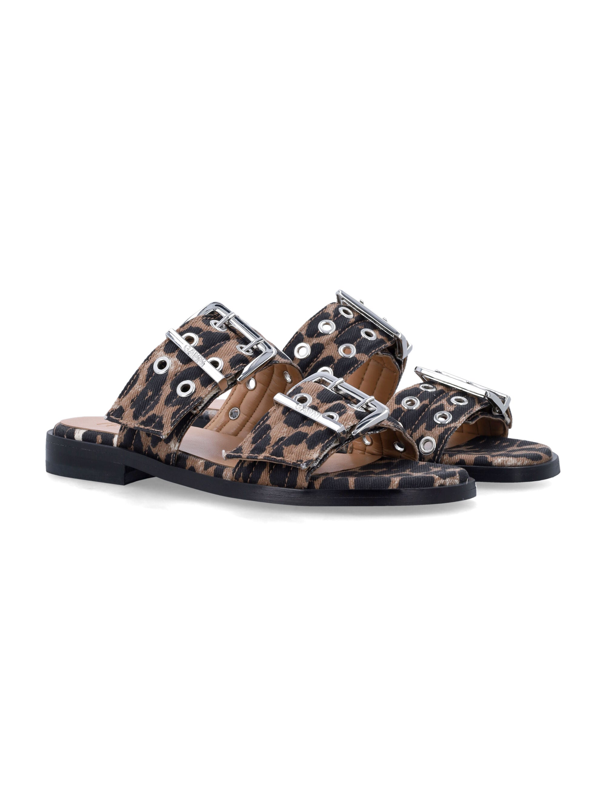 Buckle Two-Strap Sandals